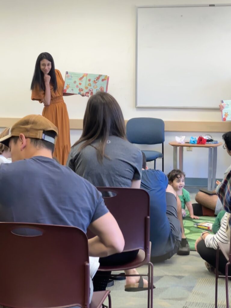 Gabriella Aldeman reads Paula's Patches to children